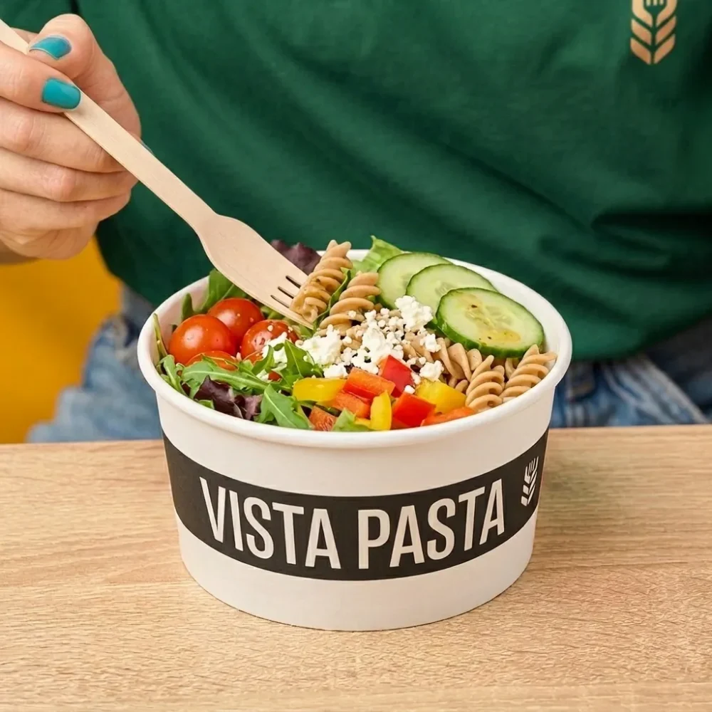 Salatschalen & Boxen rund weiß